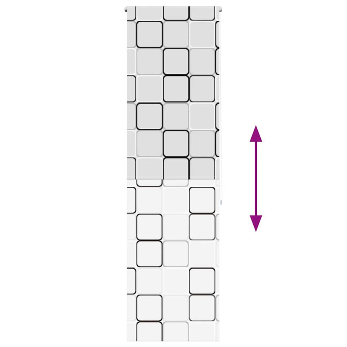 Tenda a Rullo Doccia 80x240 cm Larghezza Tessuto 76 cm