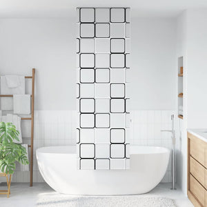 Tenda a Rullo Doccia 80x240 cm Larghezza Tessuto 76 cm