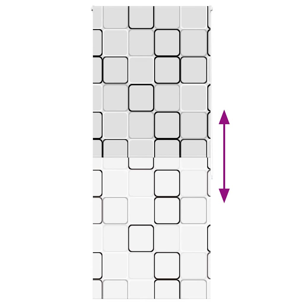 Tenda a Rullo Doccia 90x240 cm Larghezza Tessuto 86 cm 4014923