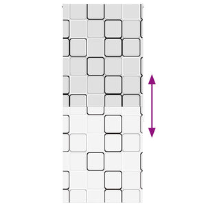 Tenda a Rullo Doccia 90x240 cm Larghezza Tessuto 86 cm 4014923