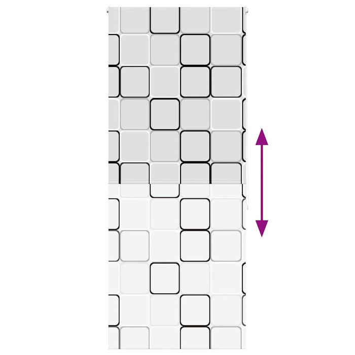 Tenda a Rullo Doccia 90x240 cm Larghezza Tessuto 86 cm