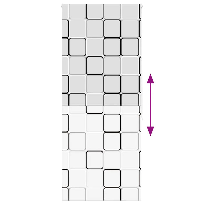 vidaXL Tenda a Rullo Doccia 110x240 cm Larghezza Tessuto 106 cm