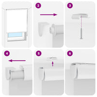 Tenda a Rullo Doccia Cassonetto 110x240 cm Larghezza Tessuto 4014958