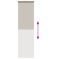 Tenda a Rullo per Doccia Cassonetto 60x240 cm Larghezza Tessuto 4014986