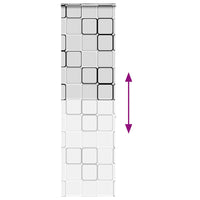 Tenda a Rullo Doccia con Cassonetto 70x240 cm Larghezza Tessuto