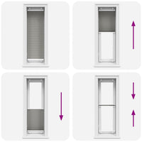 vidaXL Tenda Plissettata Antracite 45x100 cm Larghezza Tessuto 44,4 cm