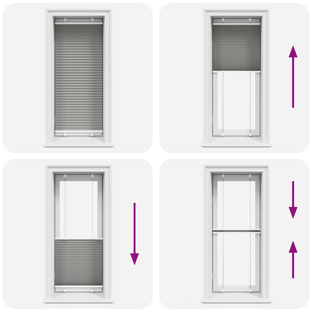 vidaXL Tenda Plissettata Antracite 55x100 cm Larghezza Tessuto 54,4 cm