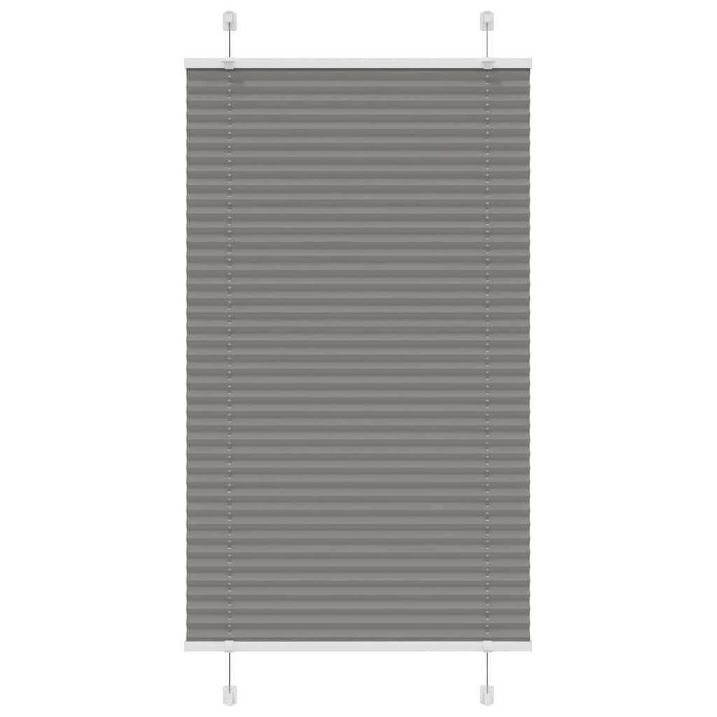 vidaXL Tenda Plissettata Antracite 75x100 cm Larghezza Tessuto 74,4 cm