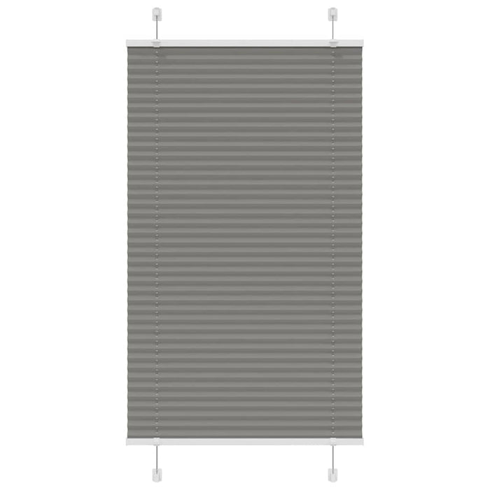vidaXL Tenda Plissettata Antracite 75x100 cm Larghezza Tessuto 74,4 cm