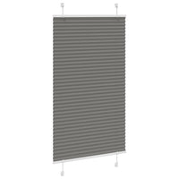 vidaXL Tenda Plissettata Antracite 75x100 cm Larghezza Tessuto 74,4 cm