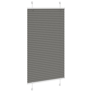 vidaXL Tenda Plissettata Antracite 75x100 cm Larghezza Tessuto 74,4 cm