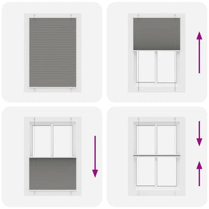 Tenda Plissettata Antracite 85x100 cm Larghezza Tessuto 84,4 cm 4015072
