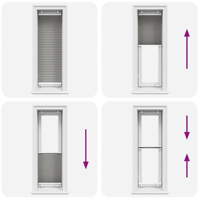 Tenda Plissettata Antracite 50x150 cm Larghezza Tessuto 49,4 cm