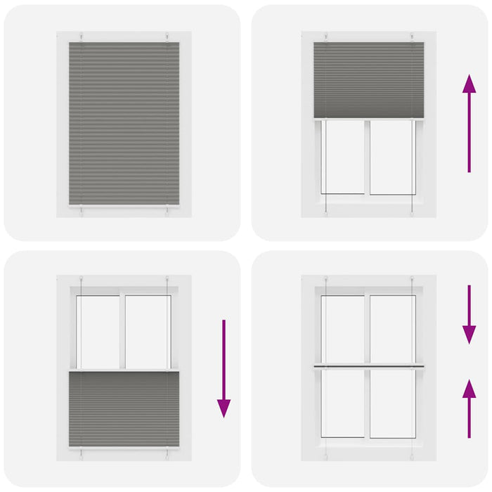 Tenda Plissettata Antracite 95x150 cm Larghezza Tessuto 94,4 cm 4015091
