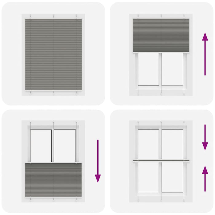 Tenda Plissettata Antracite 105x150cm Larghezza Tessuto 104,4cm 4015093