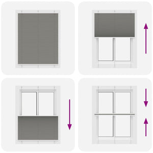 Tenda Plissettata Antracite 110x150cm Larghezza Tessuto 109,4cm 4015094