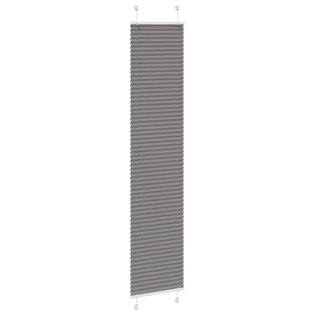 vidaXL Tenda Plissettata Antracite 45x200 cm Larghezza Tessuto 44,4 cm