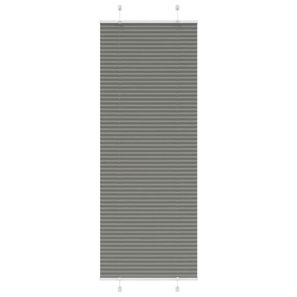 Tenda Plissettata Antracite 80x200 cm Larghezza Tessuto 79,4 cm