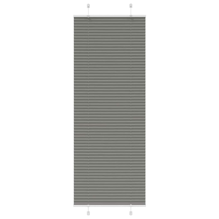 Tenda Plissettata Antracite 80x200 cm Larghezza Tessuto 79,4 cm