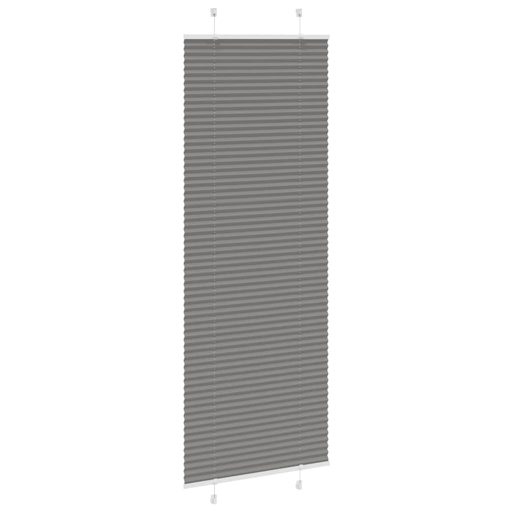 Tenda Plissettata Antracite 80x200 cm Larghezza Tessuto 79,4 cm