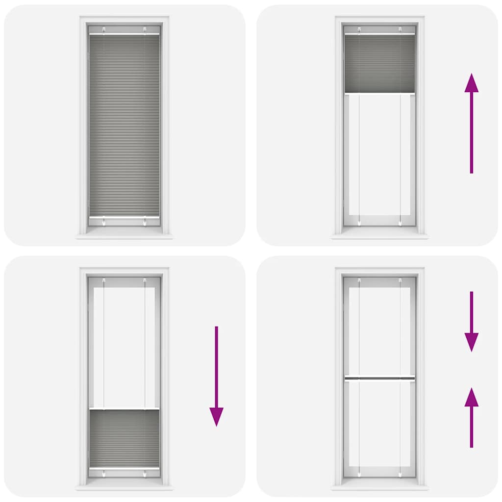 Tenda Plissettata Antracite 80x200 cm Larghezza Tessuto 79,4 cm