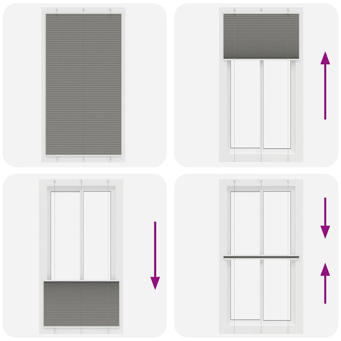 Tenda Plissettata Antracite 110x200cm Larghezza Tessuto 109,4cm 4015111