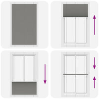 Tenda Plissettata Antracite 115x200cm Larghezza Tessuto 114,4cm 4015112