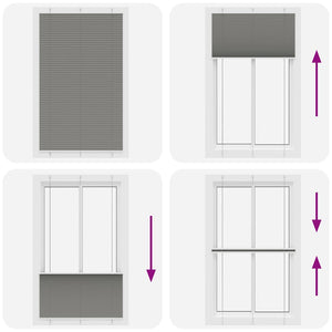 Tenda Plissettata Antracite 115x200cm Larghezza Tessuto 114,4cm 4015112