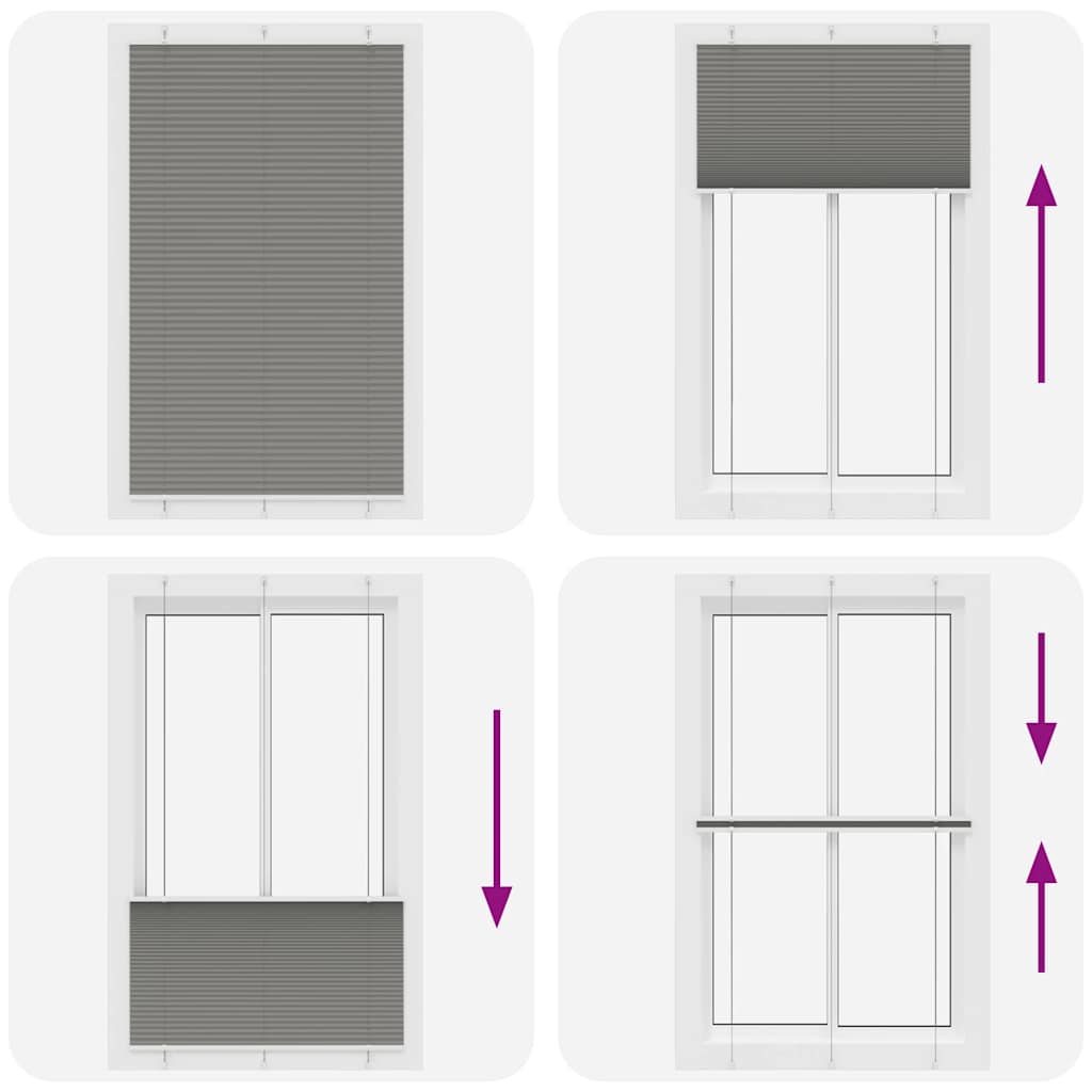 Tenda Plissettata Antracite 120x200cm Larghezza Tessuto 119,4cm