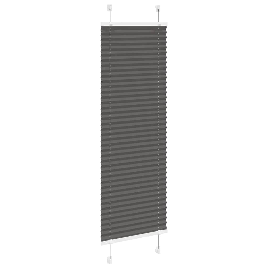 Tenda Plissettata Nera 50x100 cm Larghezza Tessuto 49,4 cm 4015116