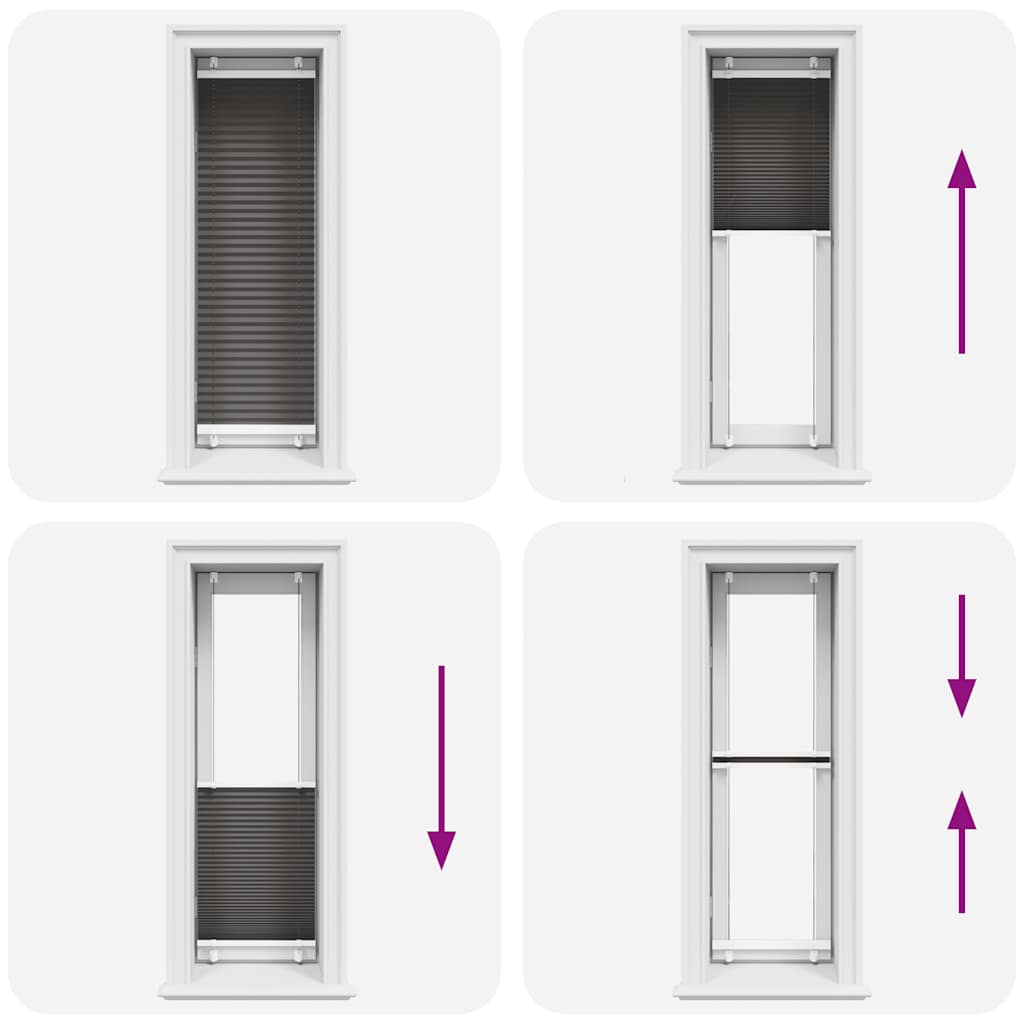 Tenda Plissettata Nera 50x100 cm Larghezza Tessuto 49,4 cm 4015116