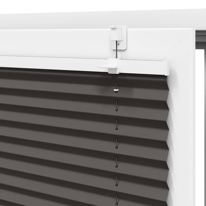 vidaXL Tenda Plissettata Nera 55x100 cm Larghezza Tessuto 54,4 cm