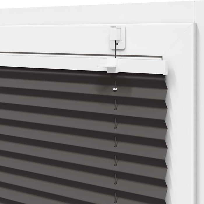 vidaXL Tenda Plissettata Nera 55x100 cm Larghezza Tessuto 54,4 cm