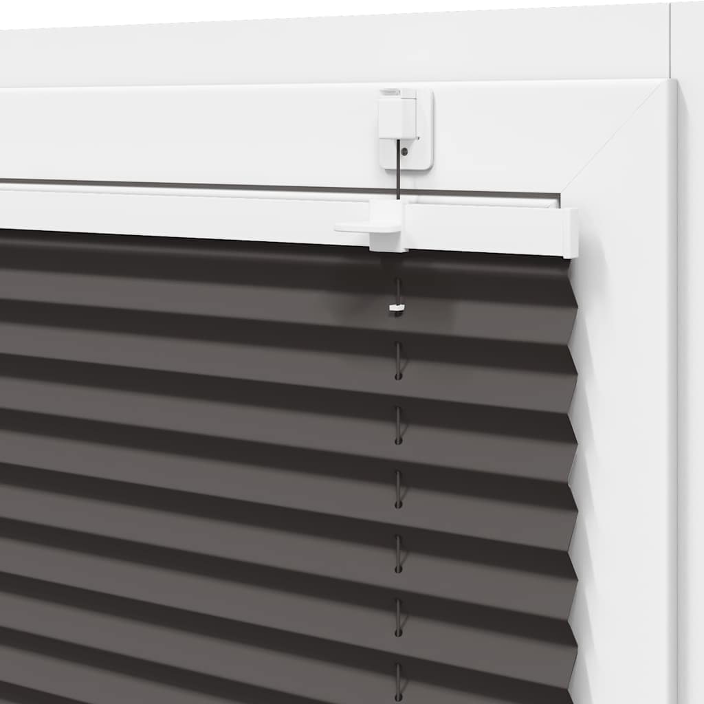 Tenda Plissettata Nera 40x150 cm Larghezza Tessuto 39,4 cm