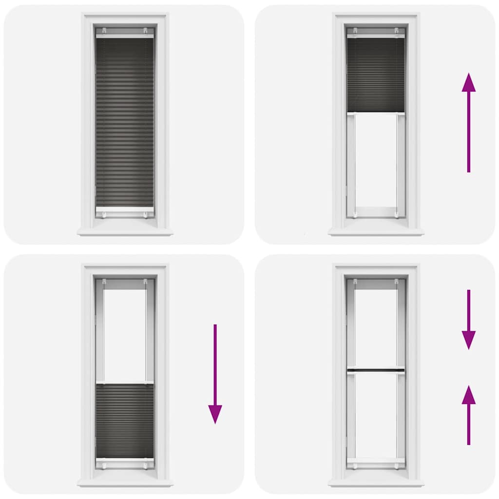 Tenda Plissettata Nera 50x150 cm Larghezza Tessuto 49,4 cm 4015133