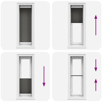 Tenda Plissettata Nera 50x150 cm Larghezza Tessuto 49,4 cm 4015133