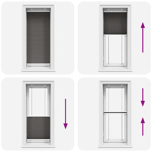 Tenda Plissettata Nera 60x150 cm Larghezza Tessuto 59,4 cm 4015135