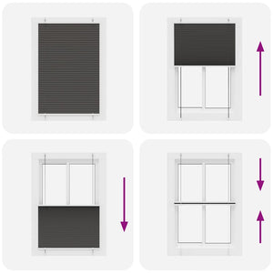 Tenda Plissettata Nera 85x150 cm Larghezza Tessuto 84,4 cm 4015140