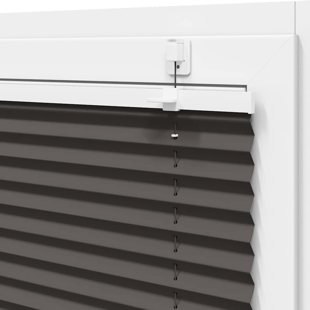 vidaXL Tenda Plissettata Nera 40x200 cm Larghezza Tessuto 39,4 cm