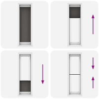 Tenda Plissettata Nera 55x200 cm Larghezza Tessuto 54,4 cm