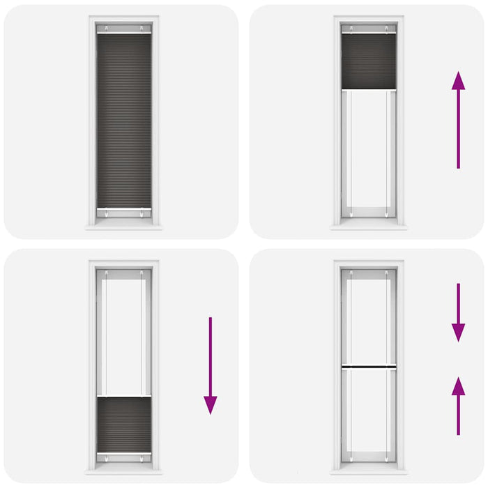 Tenda Plissettata Nera 55x200 cm Larghezza Tessuto 54,4 cm