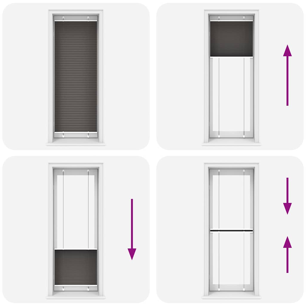 vidaXL Tenda Plissettata Nera 80x200 cm Larghezza Tessuto 79,4 cm