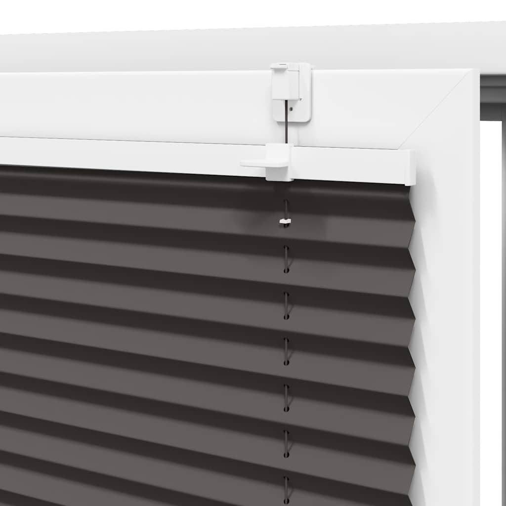 vidaXL Tenda Plissettata Nera 80x200 cm Larghezza Tessuto 79,4 cm