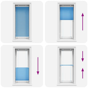 Tenda Plissettata Blu 65x100 cm Larghezza Tessuto 64,4 cm 4015170