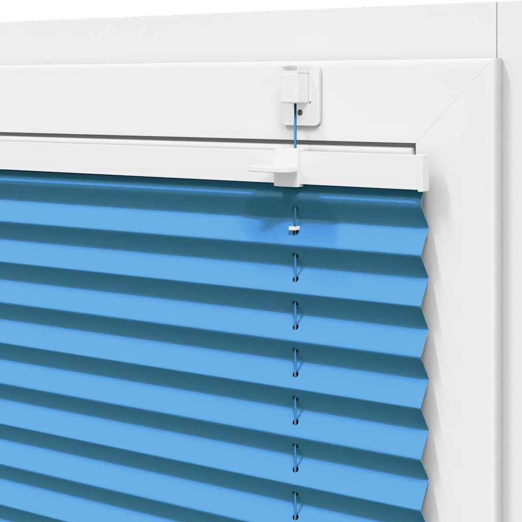 vidaXL Tenda Plissettata Blu 95x100 cm Larghezza Tessuto 94,4 cm