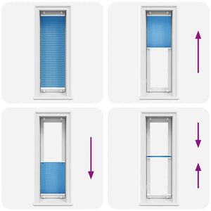 Tenda Plissettata Blu 45x150 cm Larghezza Tessuto 44,4 cm 4015183