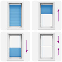 Tenda Plissettata Blu 70x150 cm Larghezza Tessuto 69,4 cm 4015188