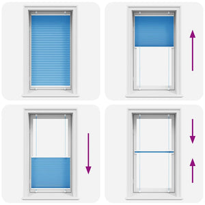 Tenda Plissettata Blu 70x150 cm Larghezza Tessuto 69,4 cm 4015188