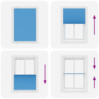 Tenda Plissettata Blu 85x150 cm Larghezza Tessuto 84,4 cm 4015191