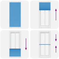 Tenda Plissettata Blu 100x200 cm Larghezza Tessuto 99,4 cm 4015211